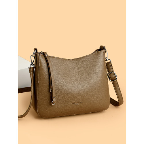 真皮斜後後背包包女2025新款女士大容量單肩斜後後背包包高級感中年媽媽包 真皮斜後後背包包女2025新款女士大容量單肩斜後後背包包高級感中年媽媽包