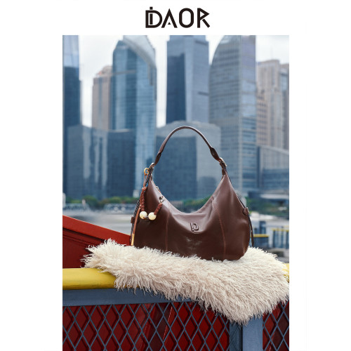 DAOR豌豆系列Hobo包波嬉風半月馬鞍包女大容量托特包包通勤單肩包 DAOR豌豆系列Hobo包波嬉風半月馬鞍包女大容量托特包包通勤單肩包