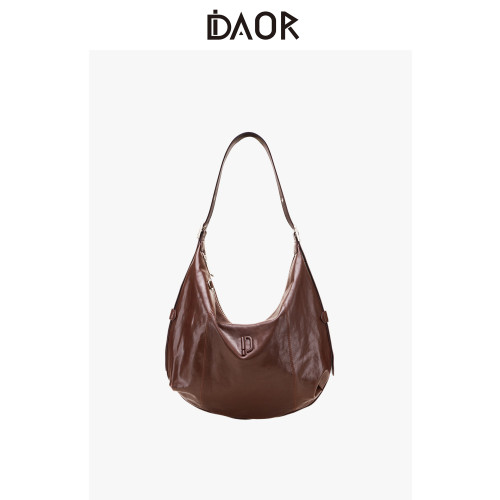 DAOR豌豆系列Hobo包波嬉風半月馬鞍包女大容量托特包包通勤單肩包 DAOR豌豆系列Hobo包波嬉風半月馬鞍包女大容量托特包包通勤單肩包