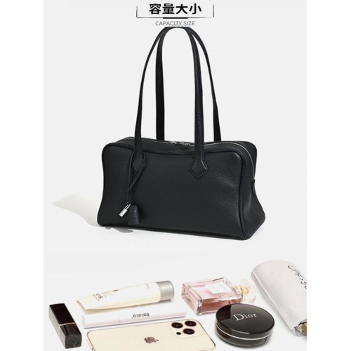 2024新款進口TC牛皮維多利亞Victoria大容量波士頓通勤手提單肩包