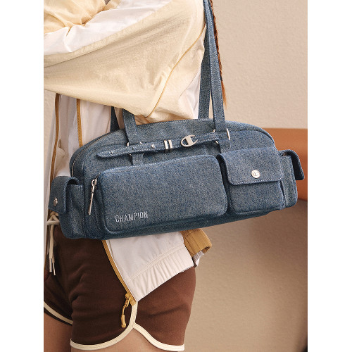 Champion冠軍單肩包女春季法棍包情侶休閒時尚通勤枕頭波士頓包