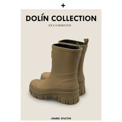 dolin collection-L 韓國人手一雙矽膠厚底雨靴防水防滑中筒雨鞋