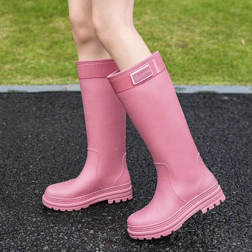 軍登高筒雨鞋女款2026新款成人雨靴防滑防水戶外趕海水鞋厚底膠鞋