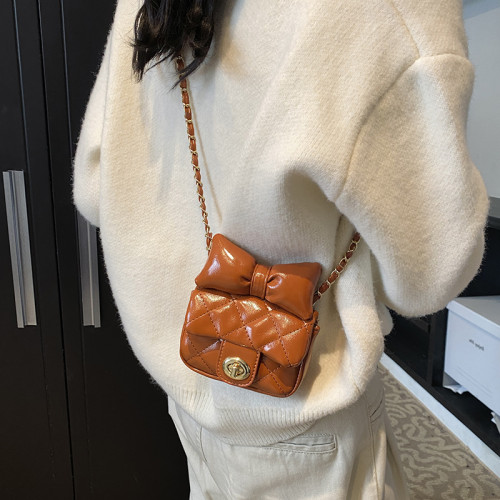 秋冬可愛蝴蝶結迷你包包馬鞍女2025新款新年紅色斜後後背包口紅耳機包 秋冬可愛蝴蝶結迷你包包馬鞍女2025新款新年紅色斜後後背包口紅耳機包