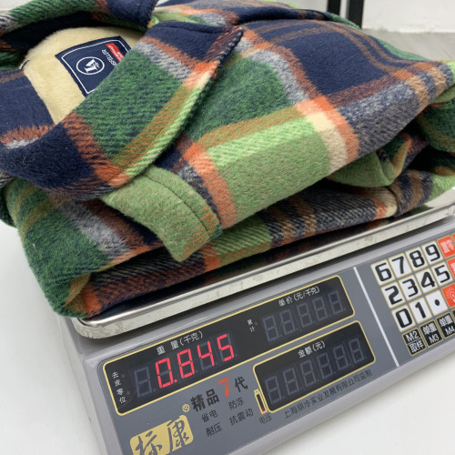 重磅磨毛加絨加厚格子襯衫男秋冬保暖工裝長袖寬鬆法蘭絨襯衣外套