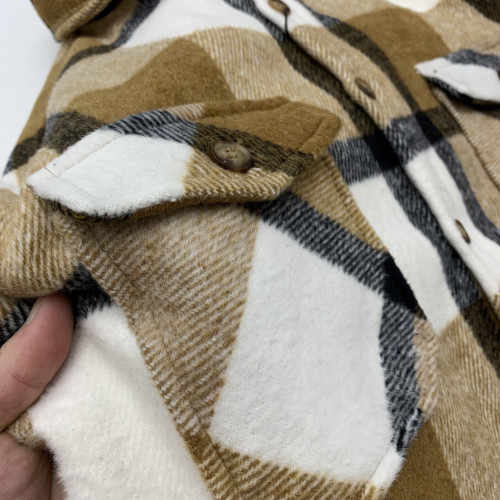 重磅磨毛加絨加厚格子襯衫男秋冬保暖工裝長袖寬鬆法蘭絨襯衣外套