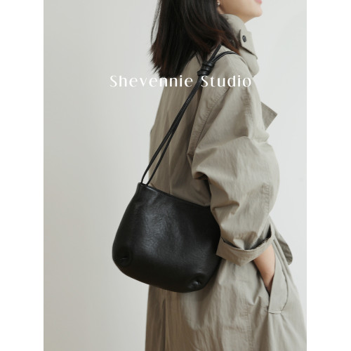 Shevennie馬鞍包手提包單肩斜後後背包墩墩包半圓包2025新款秋冬女包