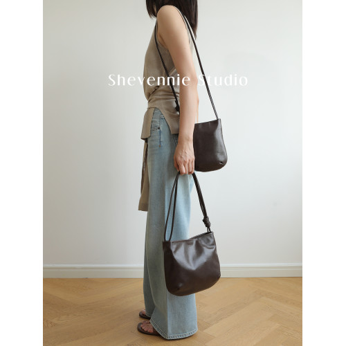 Shevennie馬鞍包手提包單肩斜後後背包墩墩包半圓包2025新款秋冬女包