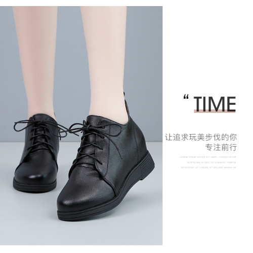 大碼41-43-45短靴女真皮2025年軟底平底中年媽媽鞋棉靴加絨馬丁靴 大碼41-43-45短靴女真皮2025年軟底平底中年媽媽鞋棉靴加絨馬丁靴