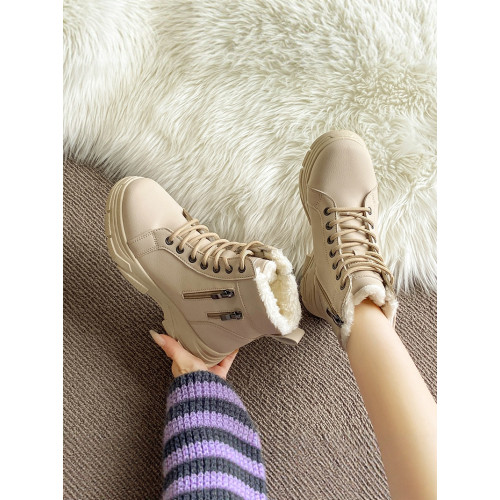 高幫運動鞋女2026新款秋冬季厚底加絨二棉鞋雪地靴保暖皮面馬丁靴