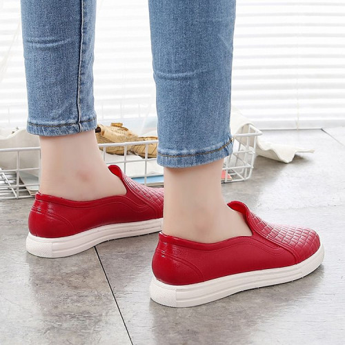 防水塑膠鞋女低幫雨鞋廚房防滑水鞋休閒短筒淺口雨靴加大碼41-44