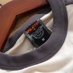 全棉磨毛美式復古字母印花秋季新品男士圓領打底長袖T恤潮體恤衫