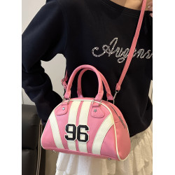 美式復古手提保齡球包包女春夏2025新款潮時尚馬鞍包百搭斜後後背包