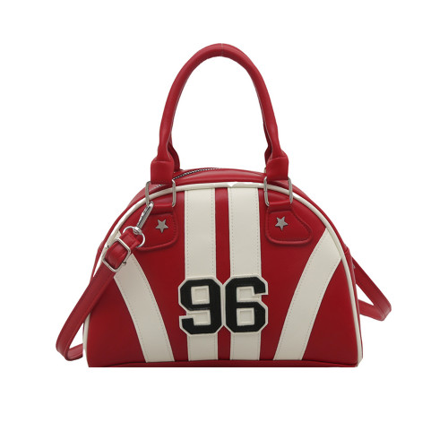 美式復古手提保齡球包包女春夏2025新款潮時尚馬鞍包百搭斜後後背包