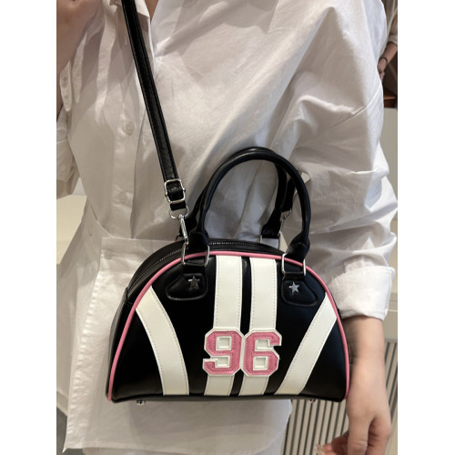 美式復古手提保齡球包包女春夏2025新款潮時尚馬鞍包百搭斜後後背包