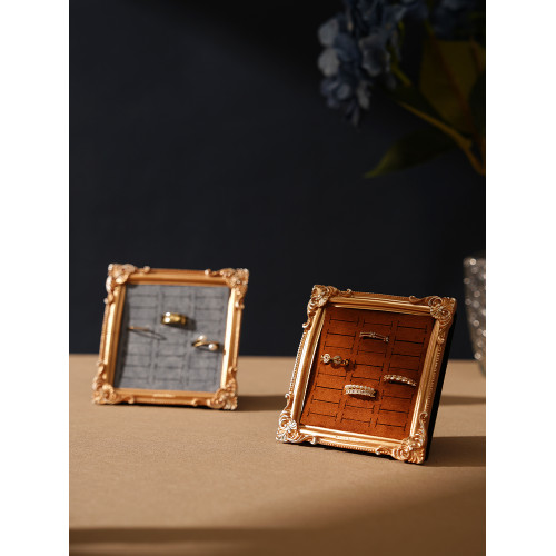 ins北歐風創意相框戒指托盤展示架首飾收納台飾品陳列拍攝道具