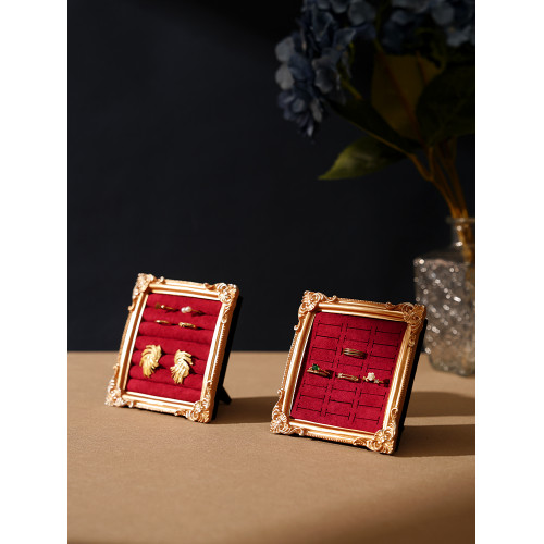 ins北歐風創意相框戒指托盤展示架首飾收納台飾品陳列拍攝道具