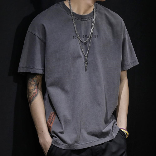 重磅純棉短袖t恤男夏季寬鬆ins潮牌胖子大碼加肥加大男士體恤字母 重磅純棉短袖t恤男夏季寬鬆ins潮牌胖子大碼加肥加大男士體恤字母