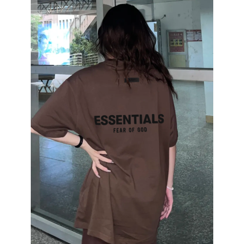 植絨字母ESSENTLAIS FOGESS2026短袖T恤男女嘻哈半袖潮牌美式上衣