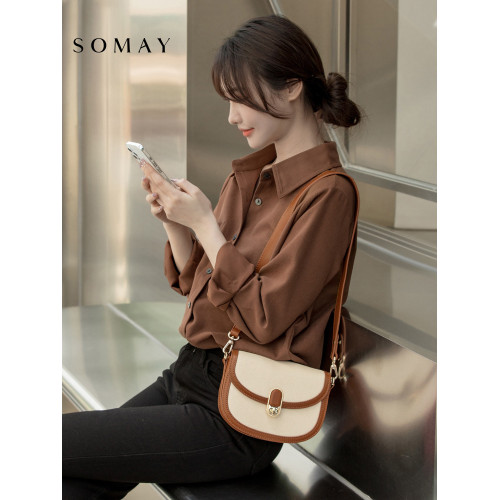 女士包包女2026新款夏季百搭單肩包斜後後背包小衆馬鞍包腋下包女包