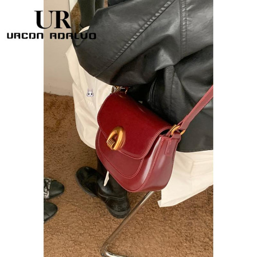 UR復古小衆腋下包女2025新款潮時尚韓國馬鞍包簡約百搭單肩斜後後背包