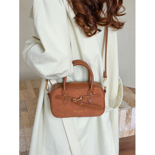 加菲貓家族聯名時尚秋冬新款日常外出復古小衆設計簡約通勤斜後後背包