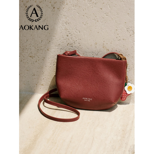 奧康馬鞍包2026新款包包女植鞣牛皮高級感單肩包大容量通勤斜後後背包