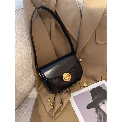 高級感今年流行簡約馬鞍包包女2025新款洋氣時尚單肩斜後後背包腋下包