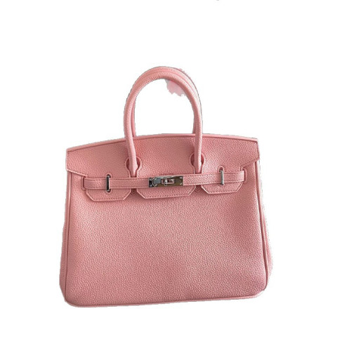 鉑金包荔枝紋輕奢手提包百搭大容量2025新款女包時尚單肩斜後後背包潮