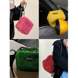 HIDDENNOTES*聖誕系列 彩色小方包 原創趣味毛絨手機包 2用骰子包