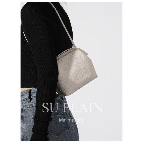 SU PLAIN真皮牛皮女士包包新款休閒百搭單肩斜後後背包高級感迷你小包