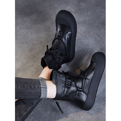 真皮手工復古羅馬靴女2026秋季新款厚底中筒休閒馬丁靴牛皮短靴 真皮手工復古羅馬靴女2026秋季新款厚底中筒休閒馬丁靴牛皮短靴