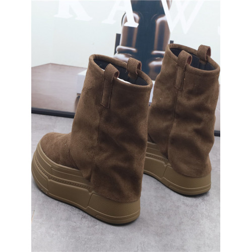 超高增高14CM厚底褲琯馬丁靴女新款秋冬小個子12cm休閒短靴10公分