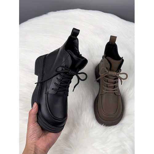 萬達品牌撤櫃真皮馬丁靴女2025新款春季英倫風厚底短靴女百搭單靴