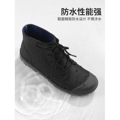 日系時尚雨鞋男女四季短筒防水水靴短靴洗車買菜舒適膠鞋套鞋