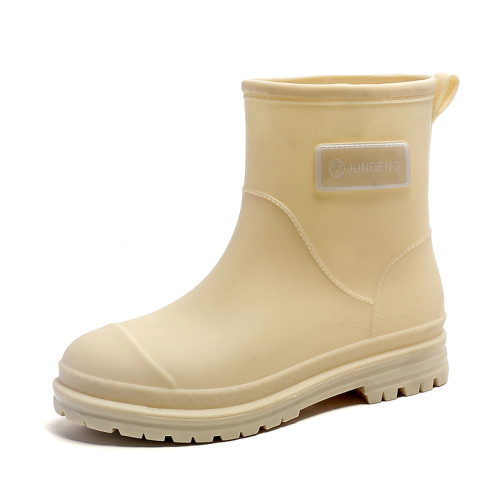 好看的雨鞋女款洋氣時尚外出短筒韓國雨靴厚底防滑防水鞋廚房膠鞋