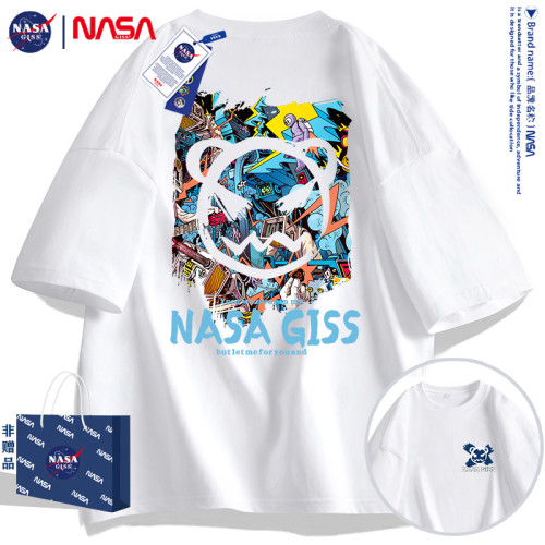 NASA小惡魔純棉短袖T恤2026夏季新款青年男女士同款潮牌寬鬆半袖i