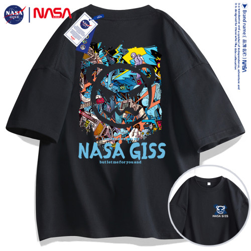 NASA小惡魔純棉短袖T恤2026夏季新款青年男女士同款潮牌寬鬆半袖i