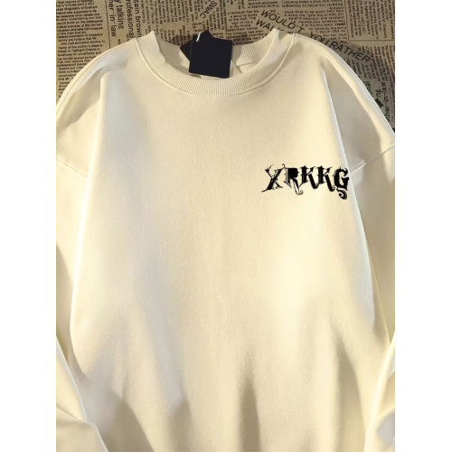 歐美潮牌十字架天使印花長袖T男春秋復古美式街頭hiphop暗黑上衣