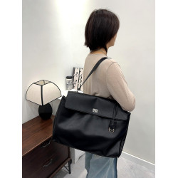 凱莉包黑色腋下包2025季新款大容量百搭通勤包時尚托特包單肩包