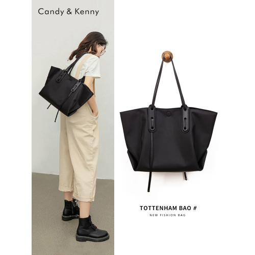 38節禮物小c&k時尚簡約托特包包女式2025新款大容量牛津布單肩包