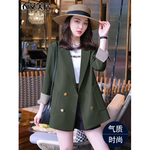 七分袖西裝外套女士薄款夏季2026新高級感上衣時尚休閒小個子西服