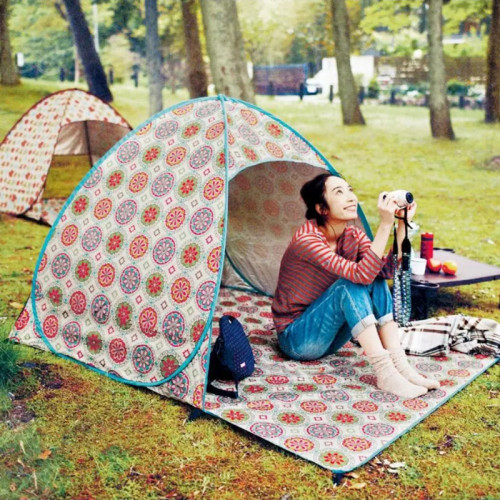 戶外防曬速開自動帳篷簡易遮陽棚雙人免搭建公園沙灘可攜式露營休閒