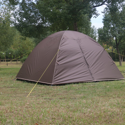 戶外露營帳篷雙層防雨3-4人可攜式野營過夜裝備登山騎行折曡輕帳