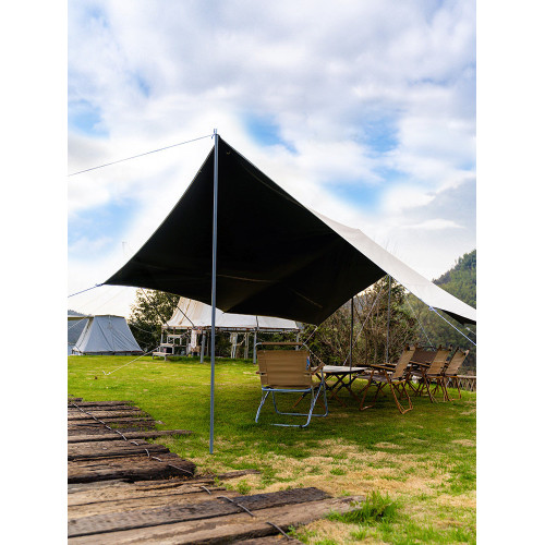 蝶形大尺寸戶外天幕帳篷黑膠防曬超大加厚防撕裂防暴雨可加