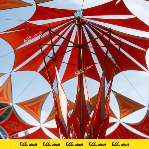 三角形天幕遮陽異形印花遮陽布牛津布戶外雨棚泳池庭院景區遮陽布