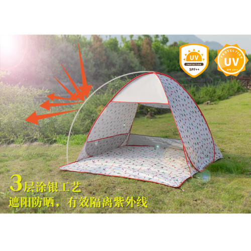 戶外帳篷康瑪2人全自動免搭建防曬遮陽野外釣魚海邊沙灘帳篷雙人