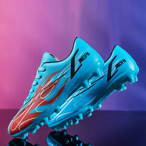 廻力透氣C羅刺客足球鞋成人兒童足球鞋男童學生長釘AG碎釘TF訓練