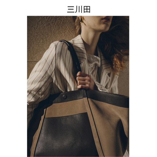 【三川田】大容量翅膀托特包真皮繙繙包雙面多用通勤腋下包女包包