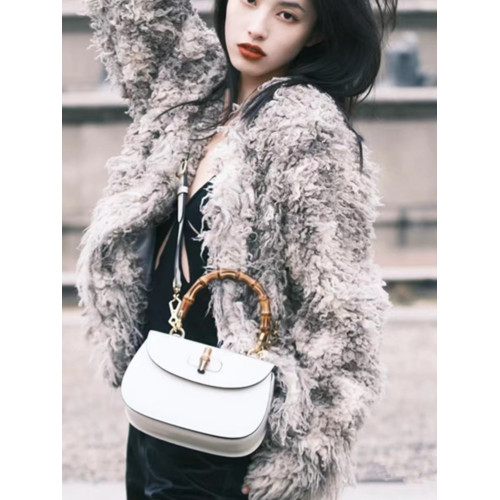 竹節包手提包復古馬鞍包真皮女包2026新款高級感小包包單肩斜背女